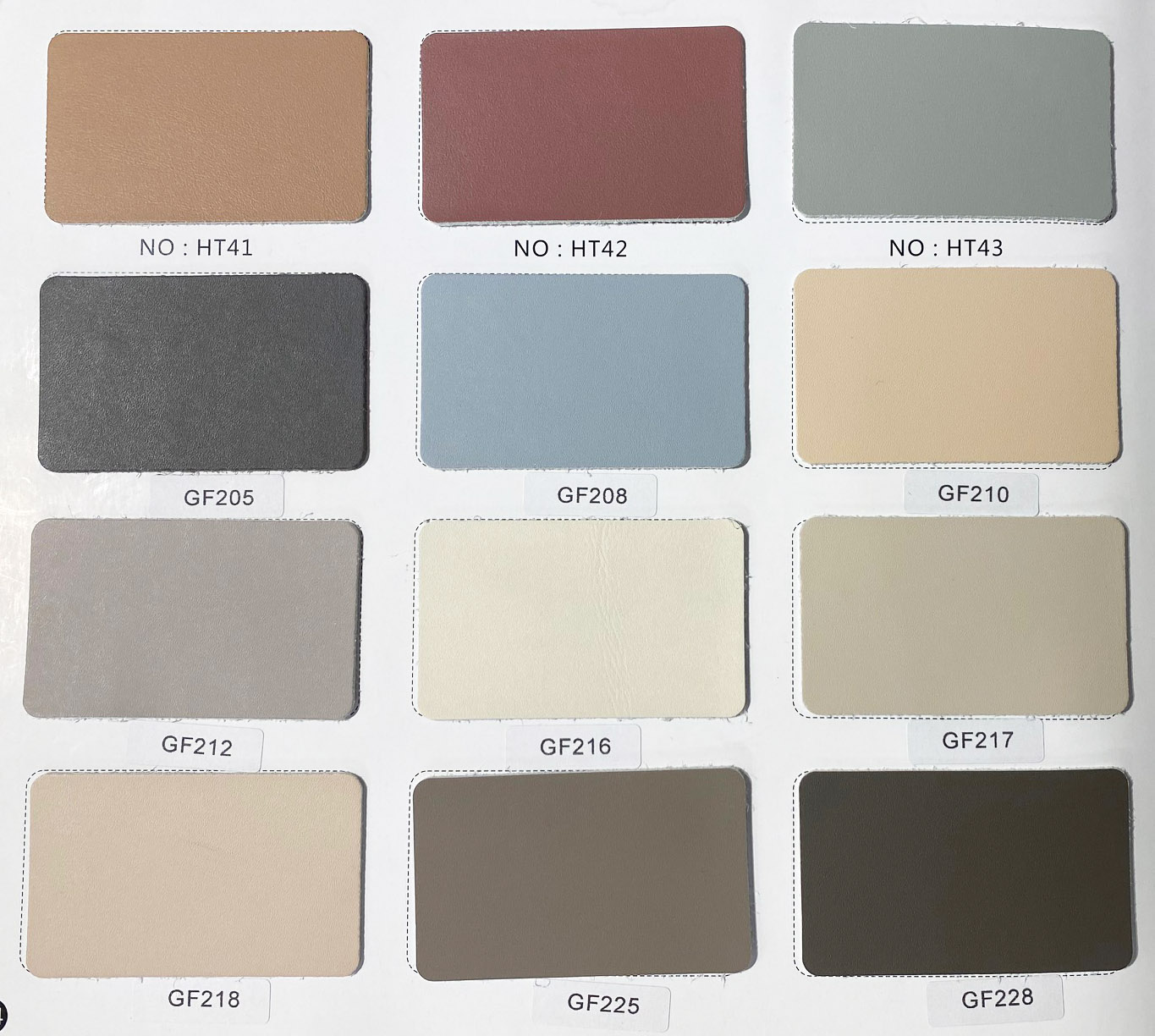 Microfiber leather sample<br>NTシリーズ張地